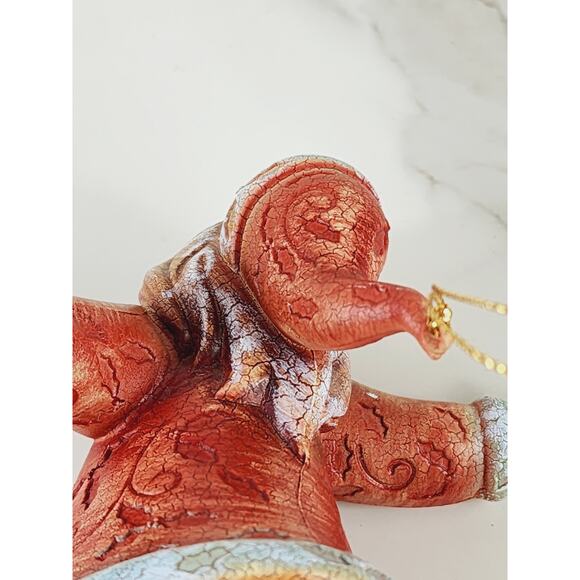 Christmas Tree Ornament Santa Claus Flying Holidays 4 3/4" Xmas Decoration Vtg - Picture 10 of 14